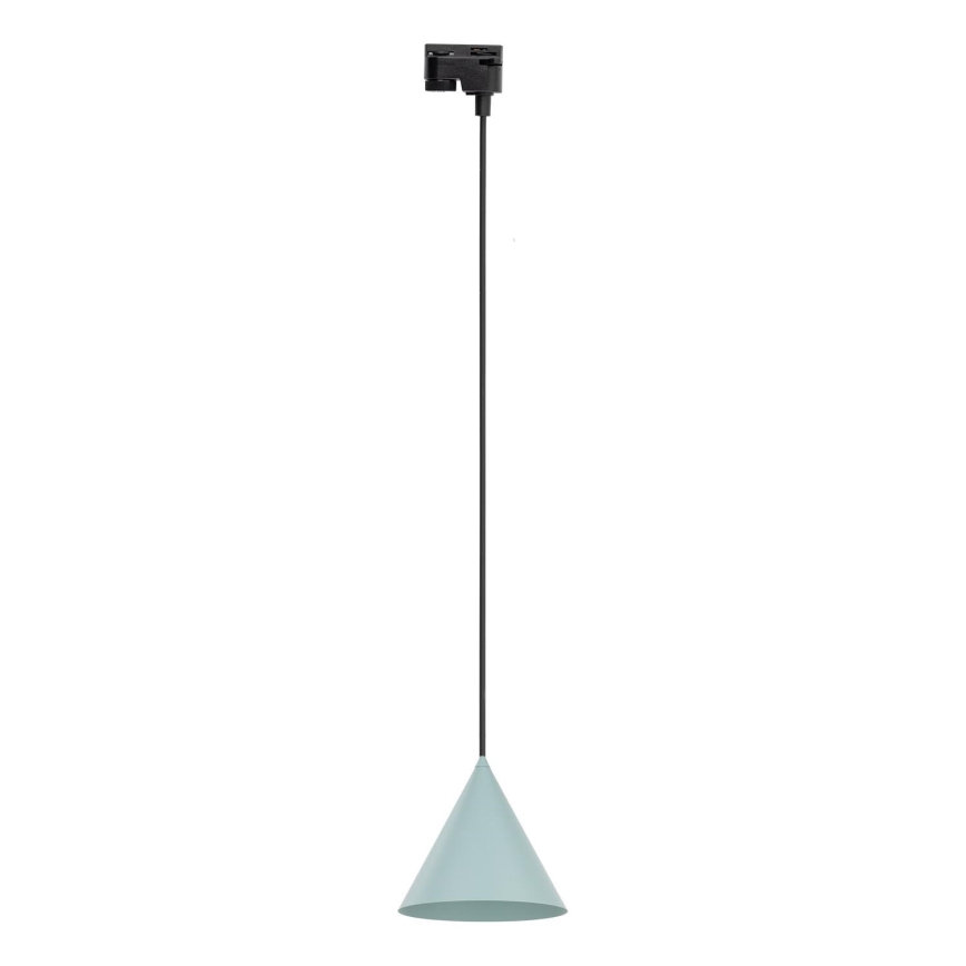 Пендел за 1-фазна релсова система CONO 1xE27/15W/230V черен/мента