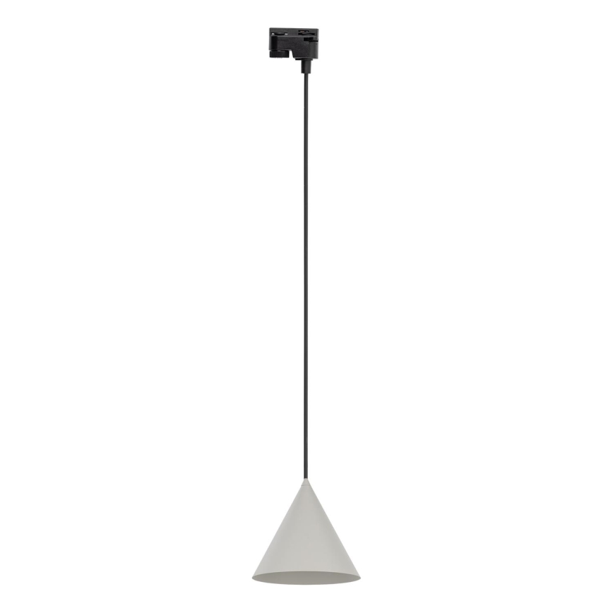 Пендел за 1-фазна релсова система CONO 1xE27/15W/230V черен/сив