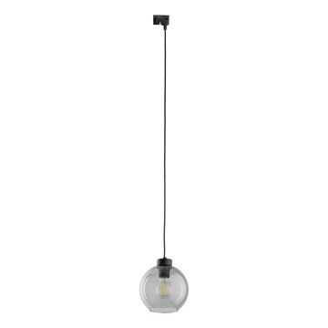 Пендел за 1-фазна релсова система CUBUS 1xE27/15W/230V черен/опушен черен