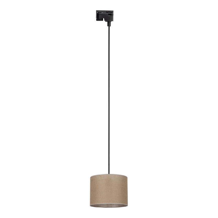 Пендел за 1-фазна релсова система TRACER 1xE27/15W/230V Ø 20 см черен/кафяв
