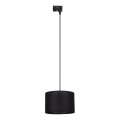 Пендел за 1-фазна релсова система TRACER 1xE27/15W/230V Ø 30 см черен