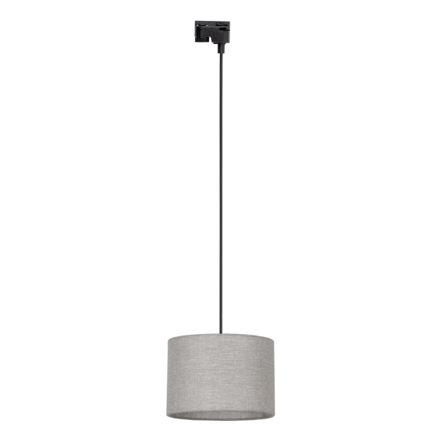 Пендел за 1-фазна релсова система TRACER 1xE27/15W/230V Ø 30 см черен/сив