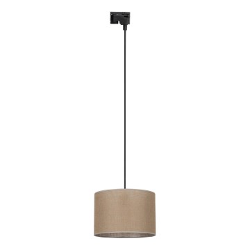 Пендел за 1-фазна релсова система TRACER 1xE27/15W/230V Ø 30 см черен/кафяв