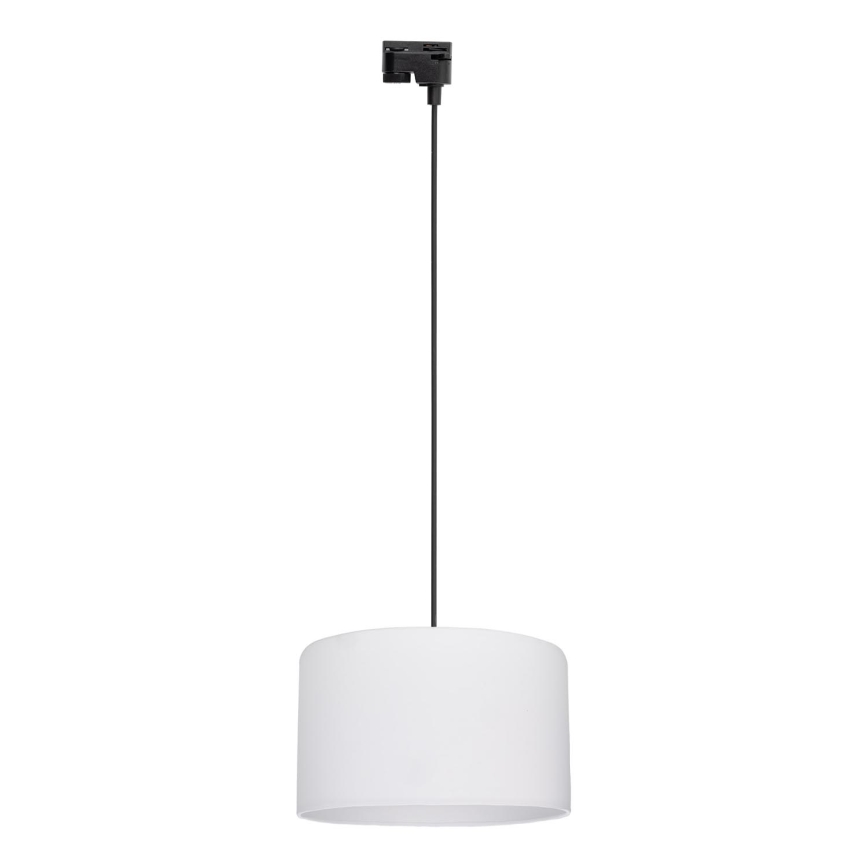 Пендел за 1-фазна релсова система TRACER 1xE27/15W/230V Ø 38 см черен/бял