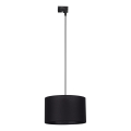 Пендел за 1-фазна релсова система TRACER 1xE27/15W/230V Ø 38 см черен