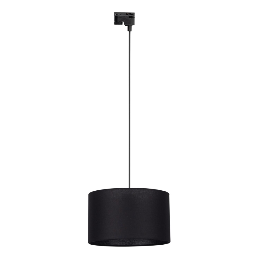 Пендел за 1-фазна релсова система TRACER 1xE27/15W/230V Ø 38 см черен