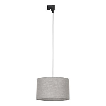 Пендел за 1-фазна релсова система TRACER 1xE27/15W/230V Ø 38 см черен/сив