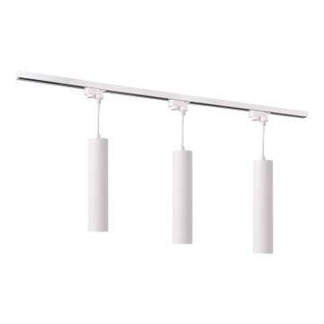 Пендел за релсова система MARIBEL 3xGU10/10W/230V + 1 м релса система бял
