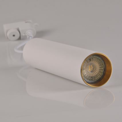 Пендел за релсова система MARIBEL 3xGU10/10W/230V + 1 м релса система бял