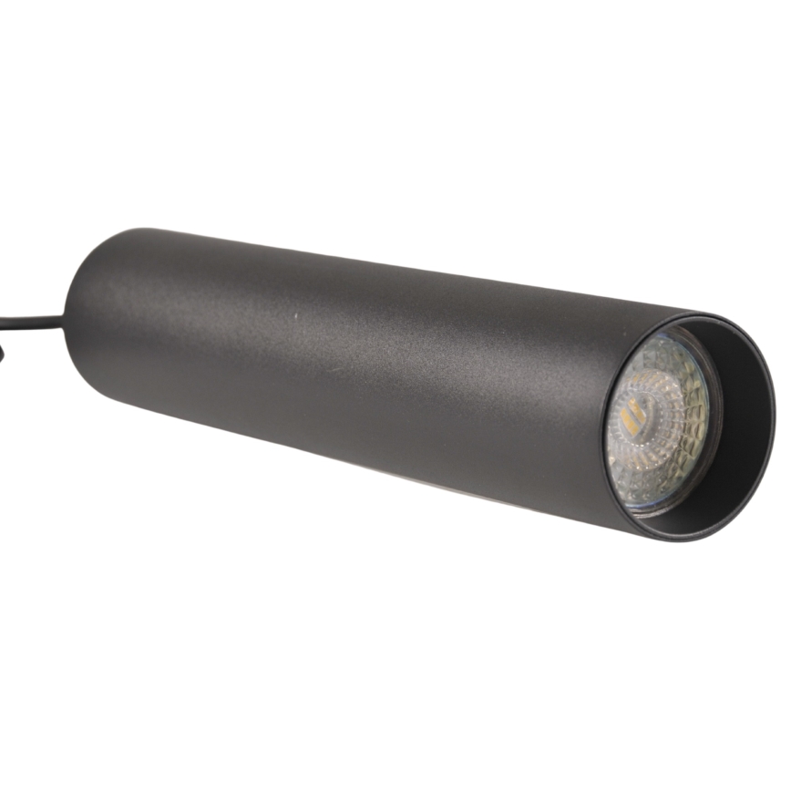 Пендел за релсова система MARIBEL 3xGU10/10W/230V + 1 м релса система черен