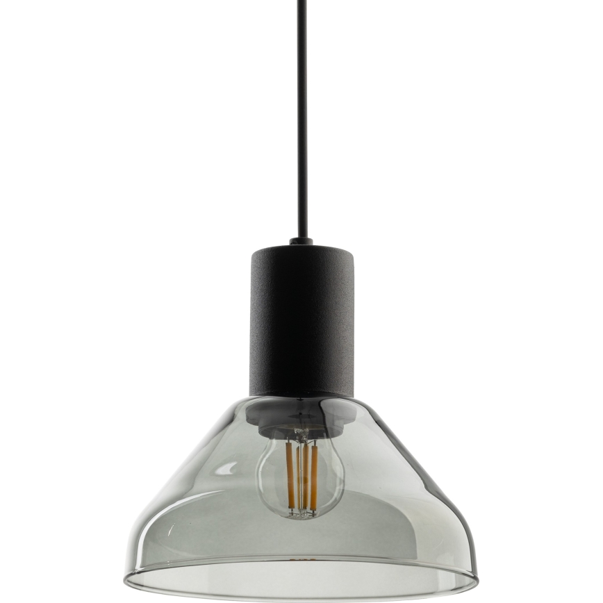 Пендел за 1-фазна релсова система NEO 1xE27/15W/230V черен/опушен черен