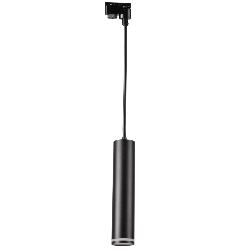 Пендел за релсова система ПАРИЖ 3xGU10/10W/230V + 1 м релса система черен