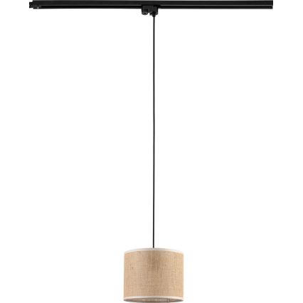 Пендел за 1-фазна релсова система TRACER 1xE27/15W/230V Ø 20 см черен/кафяв