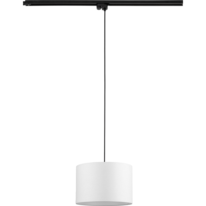 Пендел за 1-фазна релсова система TRACER 1xE27/15W/230V Ø 30 см черен/бял