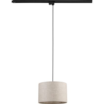 Пендел за 1-фазна релсова система TRACER 1xE27/15W/230V Ø 30 см черен/сив