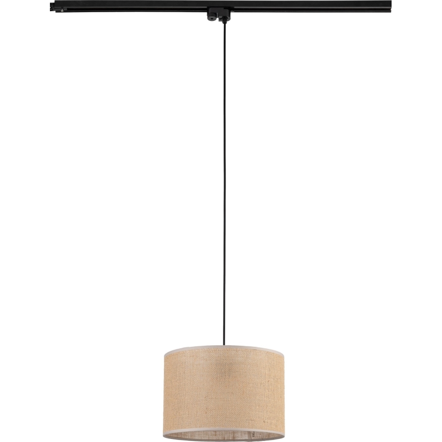 Пендел за 1-фазна релсова система TRACER 1xE27/15W/230V Ø 30 см черен/кафяв