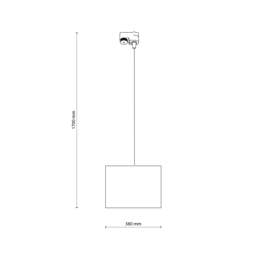 Пендел за 1-фазна релсова система TRACER 1xE27/15W/230V Ø 38 см черен/сив
