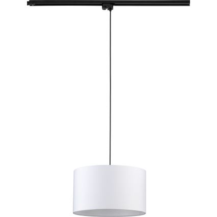 Пендел за 1-фазна релсова система TRACER 1xE27/15W/230V Ø 38 см черен/бял