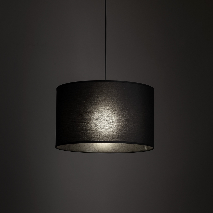 Пендел за 1-фазна релсова система TRACER 1xE27/15W/230V Ø 38 см черен