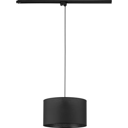 Пендел за 1-фазна релсова система TRACER 1xE27/15W/230V Ø 38 см черен