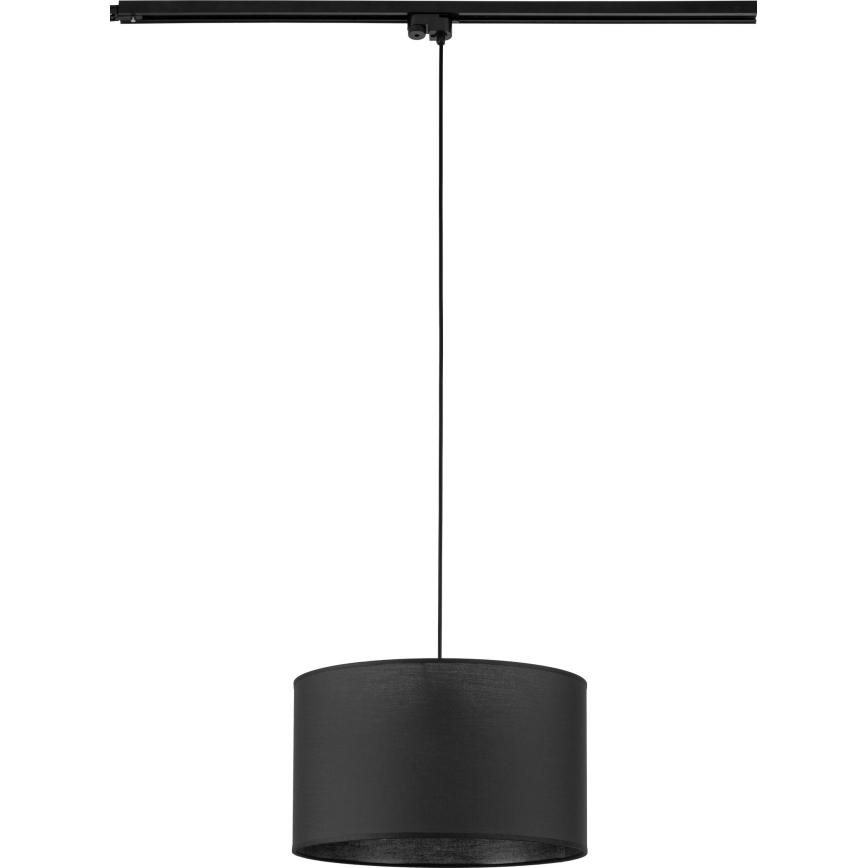 Пендел за 1-фазна релсова система TRACER 1xE27/15W/230V Ø 38 см черен