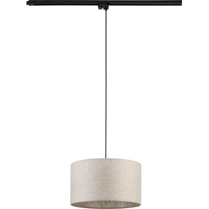 Пендел за 1-фазна релсова система TRACER 1xE27/15W/230V Ø 38 см черен/сив