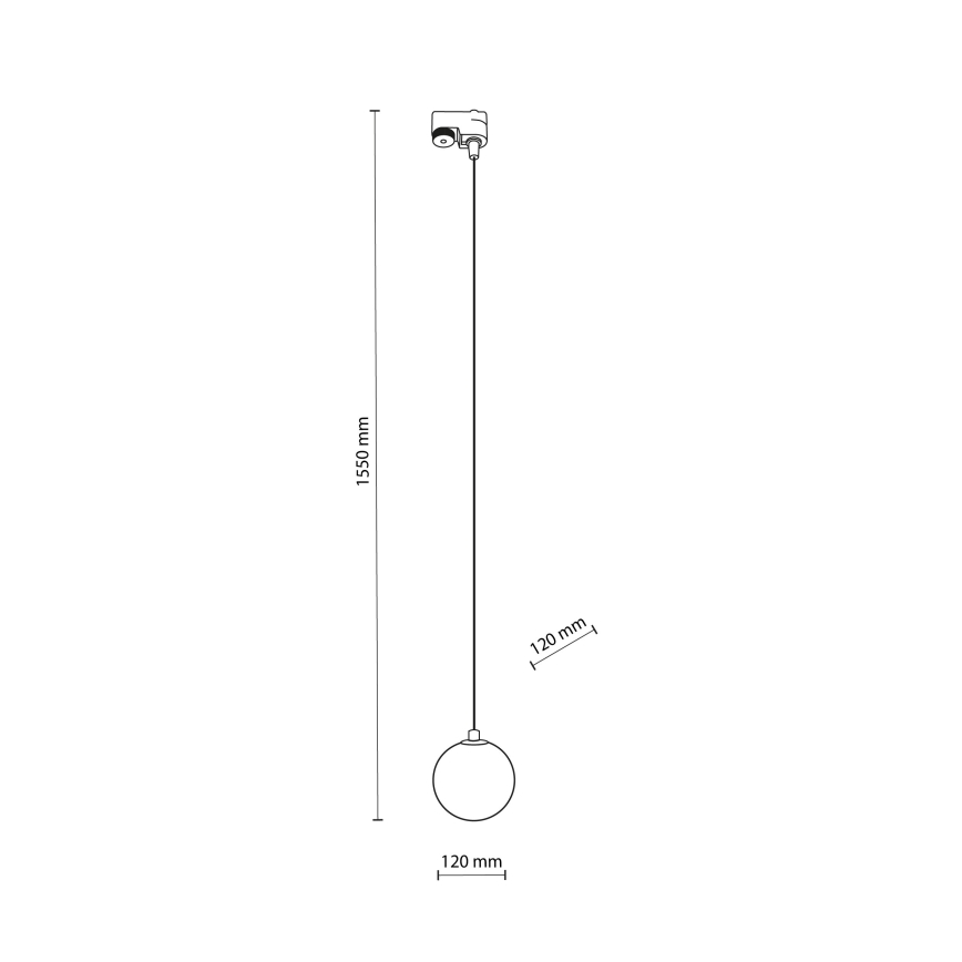 Пендел за 1-фазна релсова система TRACER 1xG9/8W/230V черен/опушен кафяв