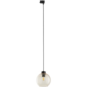 Пендел За трифазна релсова система CUBUS 1xE27/15W/230V черен/опушен бежов