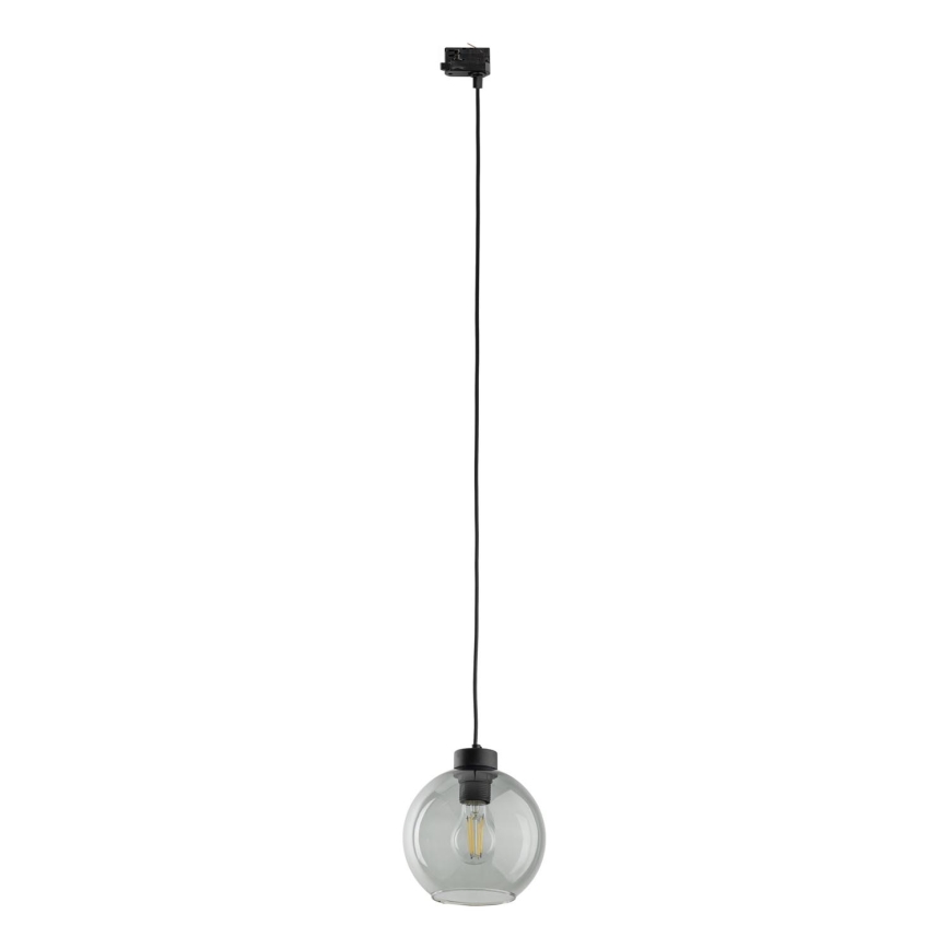Пендел За трифазна релсова система CUBUS 1xE27/15W/230V черен/опушен черен
