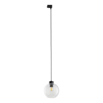 Пендел За трифазна релсова система CUBUS 1xE27/15W/230V черен/прозрачен