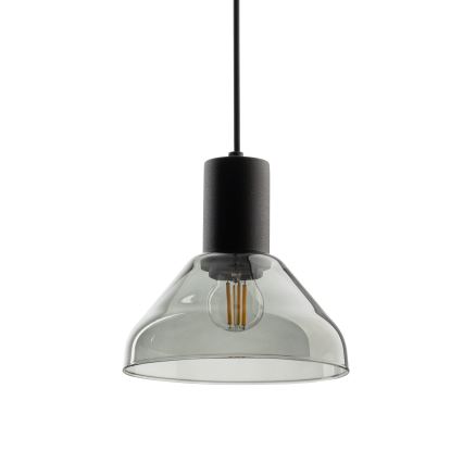 Пендел За трифазна релсова система NEO 1xE27/15W/230V черен/опушен черен