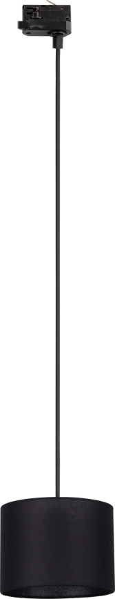 Пендел За трифазна релсова система TRACER 1xE27/15W/230V Ø 20 см черен