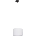 Пендел За трифазна релсова система TRACER 1xE27/15W/230V Ø 30 см черен/бял