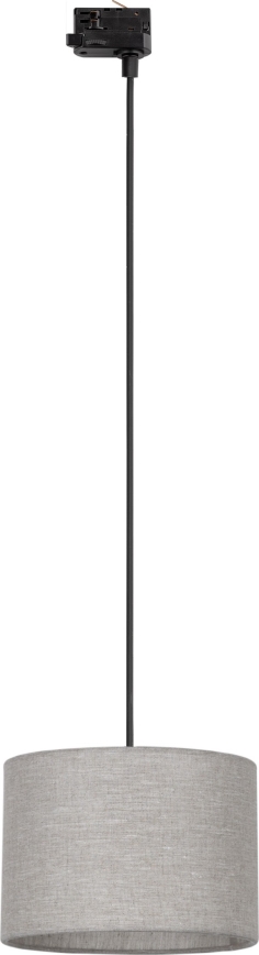 Пендел За трифазна релсова система TRACER 1xE27/15W/230V Ø 30 см черен/сив