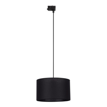 Пендел За трифазна релсова система TRACER 1xE27/15W/230V Ø 38 см черен