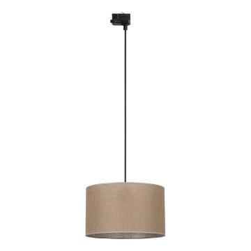 Пендел За трифазна релсова система TRACER 1xE27/15W/230V Ø 38 см черен/кафяв