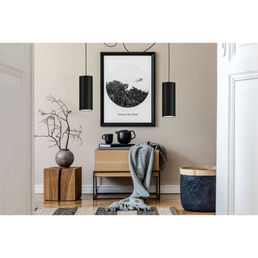 Пендел ZIK 2xE27/40W/230V паяк черен