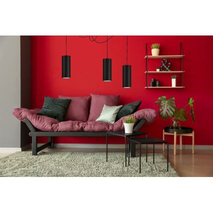 Пендел ZIK 3xE27/40W/230V паяк черен