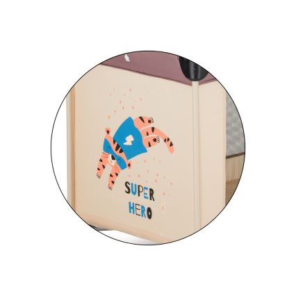 PETITE&MARS - Бебешка пътна кошара KOOT Tiger Super Hero