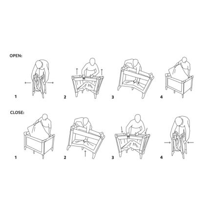 PETITE&MARS - Бебешка пътна кошара KOOT Tiger Super Hero