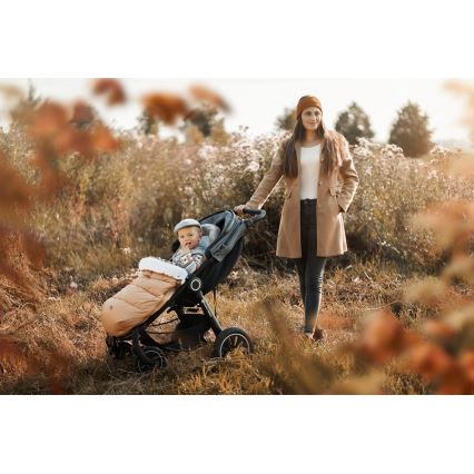 PETITE&MARS - Бебешко чувалче 4в1 COMFY Elegant Caramel/Beige кафяв
