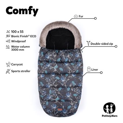 PETITE&MARS - Бебешко чувалче 4в1 COMFY Elegant Caramel/Beige кафяв