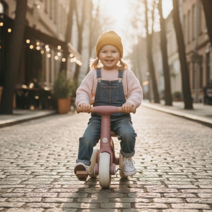 PETITE&MARS - Детска триколка 3 в 1 BINGO Припудрено розово