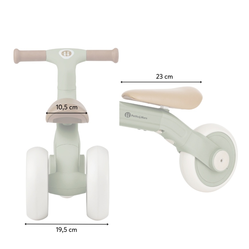 PETITE&MARS - Детска триколка 3 в 1 BINGO Слонова кост/бяла