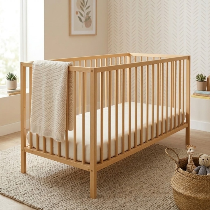 PETITE&MARS - Детско креватче NELA BEECH 120x60 см бук