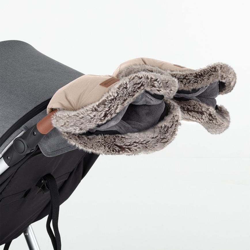 PETITE&MARS - Ръкавици за ръце за количка FURRY Роза Petal