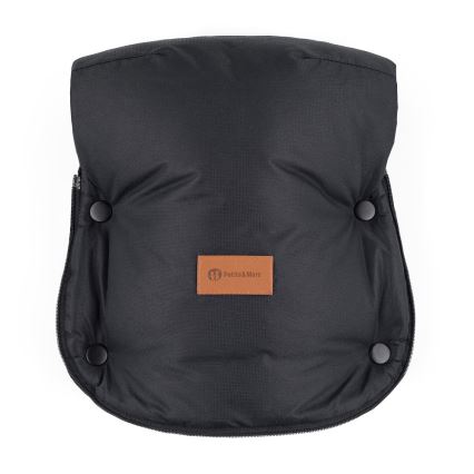 PETITE&MARS - Ръкавици за ръце за количка FURRY Forever Black