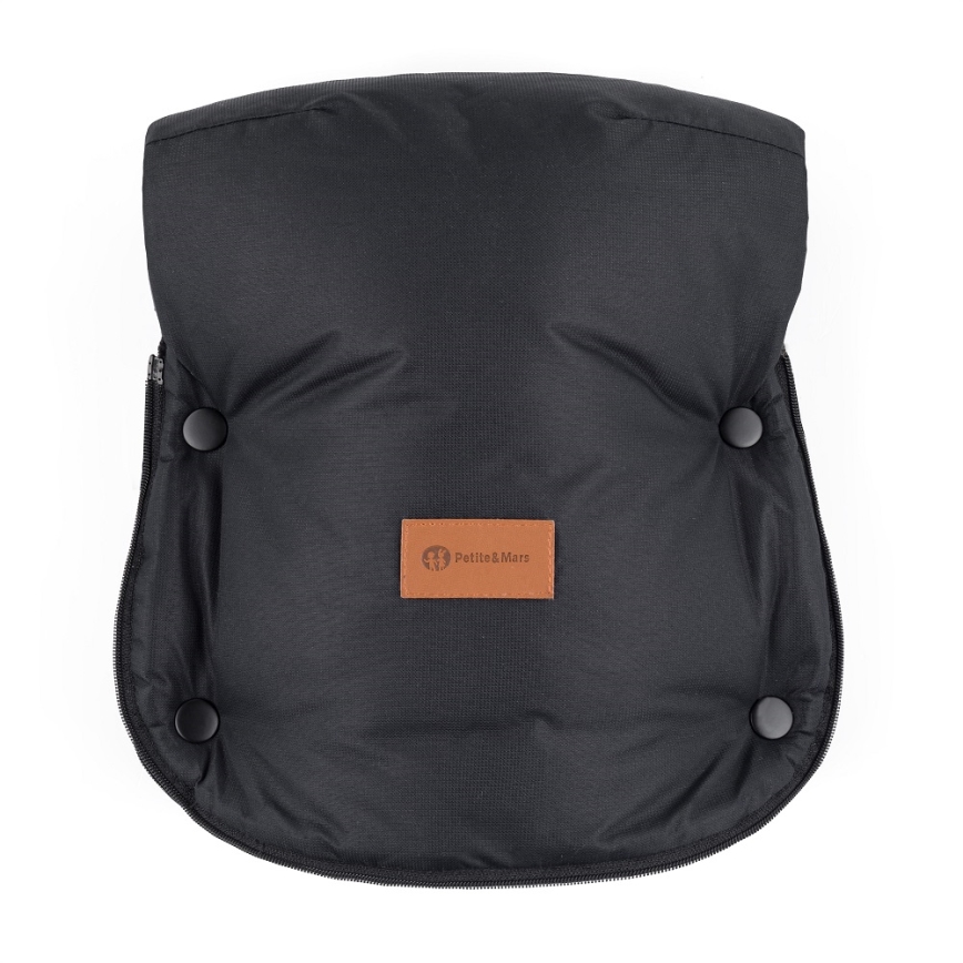 PETITE&MARS - Ръкавици за ръце за количка FURRY Forever Black