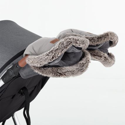 PETITE&MARS-К-кт Бебешко чувалче 4в1 ARCTIC + ръкавици за количка FURRY Champagne Shower