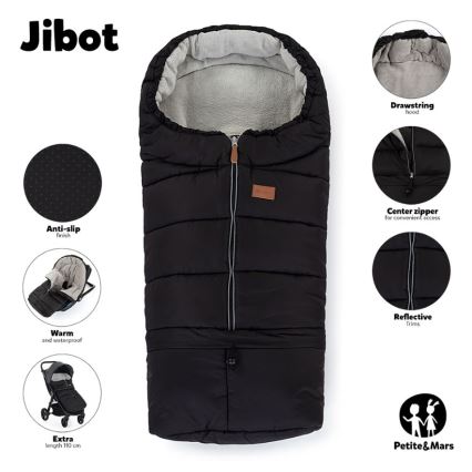 PETITE&MARS - К-кт Бебешко спално чувалче 3в1 JIBOT + stroller ръка muff кафяв